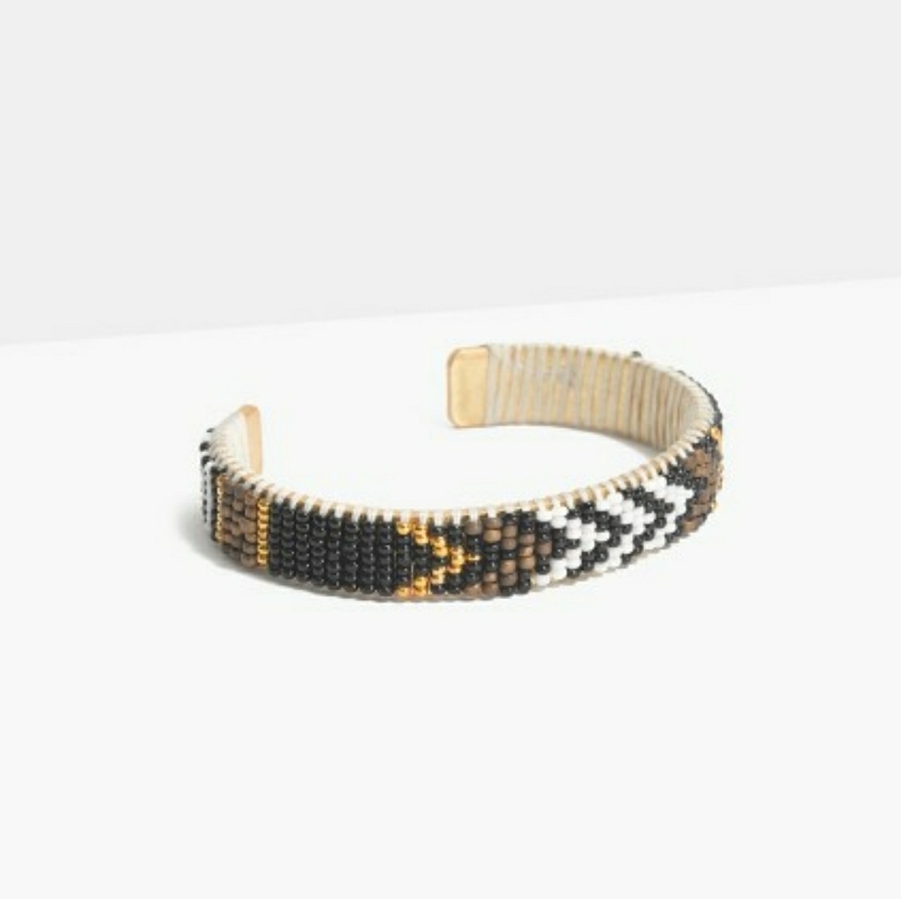 Madewell Beaded Chevron Cuff Bracelet